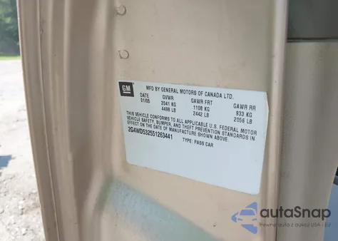 2005 Buick Lacrosse Cxl from USA, damaged, VIN 2G4WD532551263441